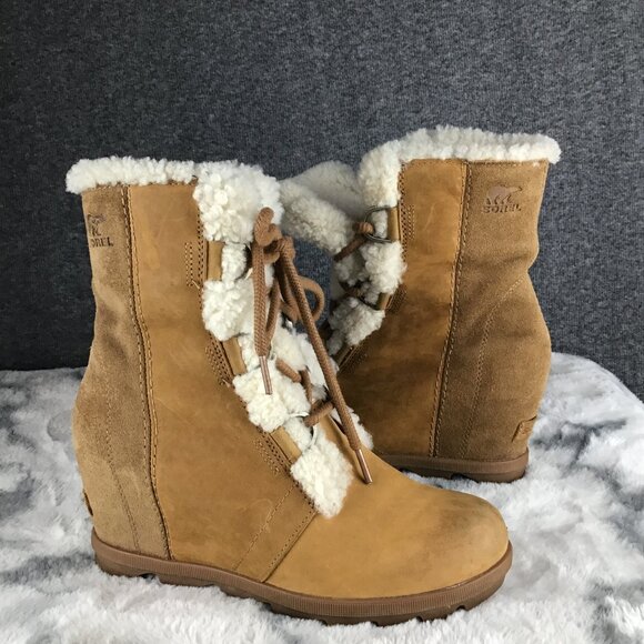 Sorel Women’s Joan of Arctic 2 Wedge Shearling Waterproof Snow Boot Size 8.5 - Picture 1 of 10